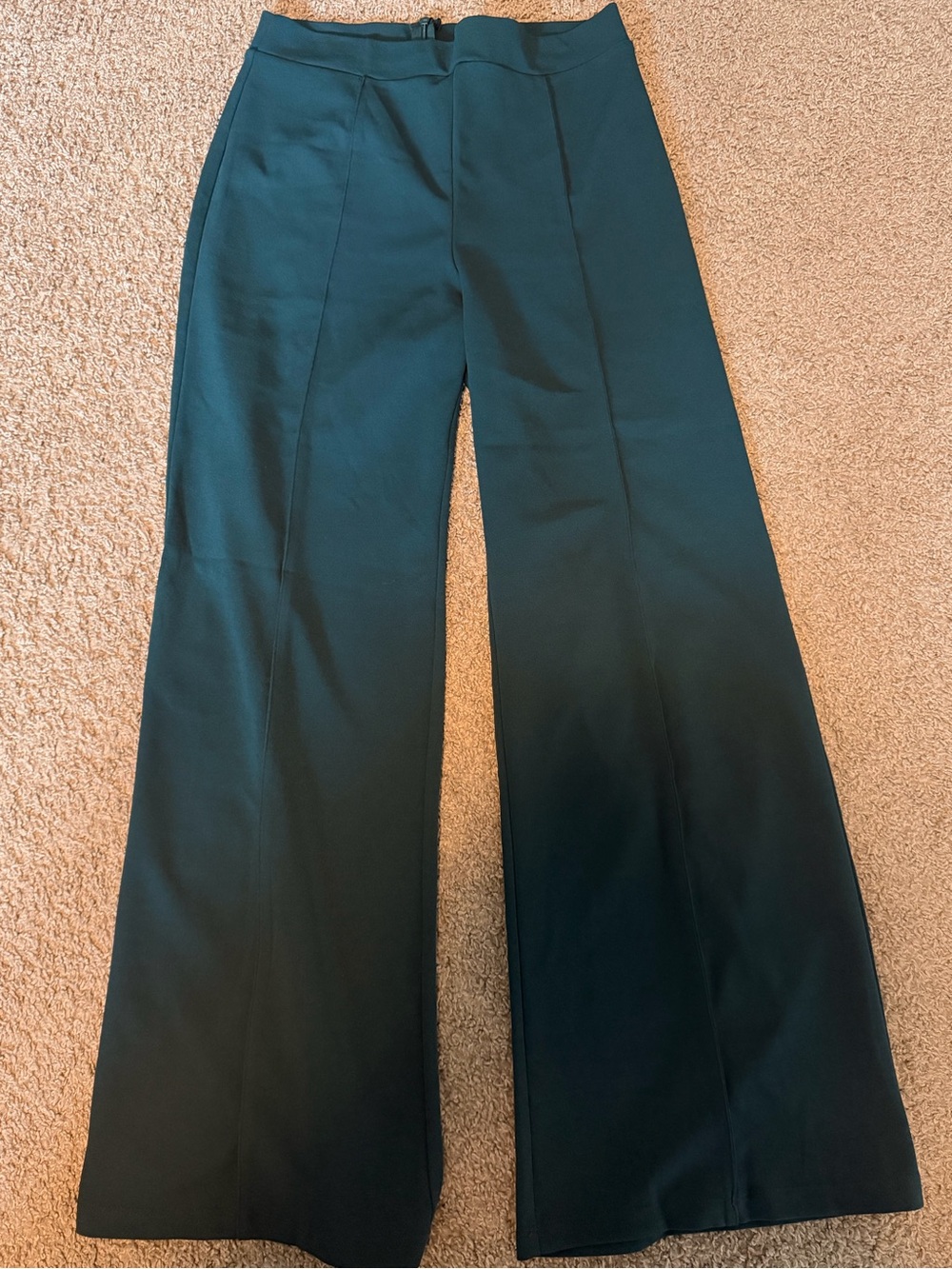 Fashion Nova Teal Wide-Leg High-Rise Pants
